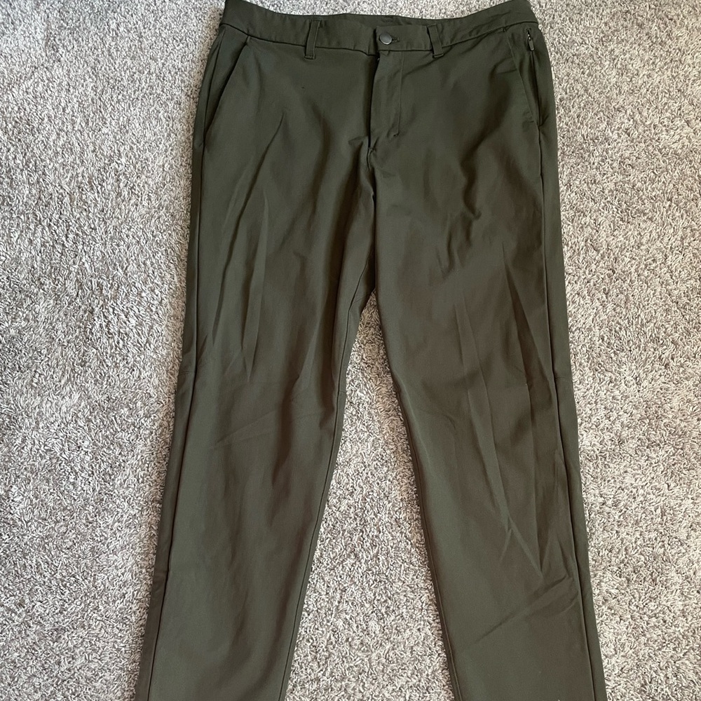 Lululemon ABC pants green 33 mens nwot